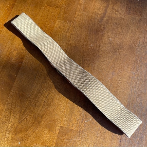 Vintage Omega Arrowhead Belt Arrow Metal Buckle Interlock Bronze Western Boho - Picture 4 of 5